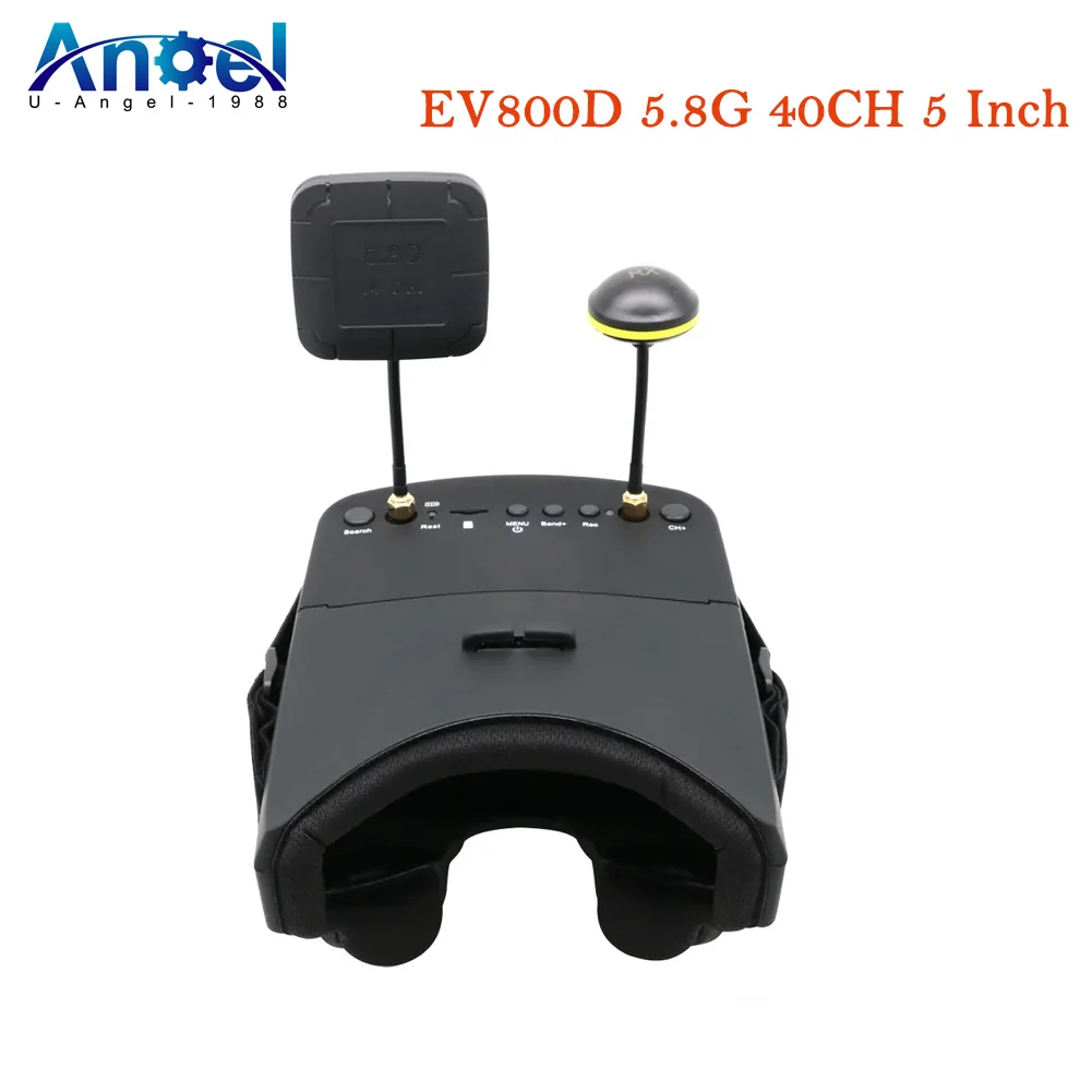 

EV800D 5.8G 40CH 5 Inch 800*480 Video Headset HD DVR Diversity FPV Goggles With Battery For RC Model RC FPV Drone Quadcopter