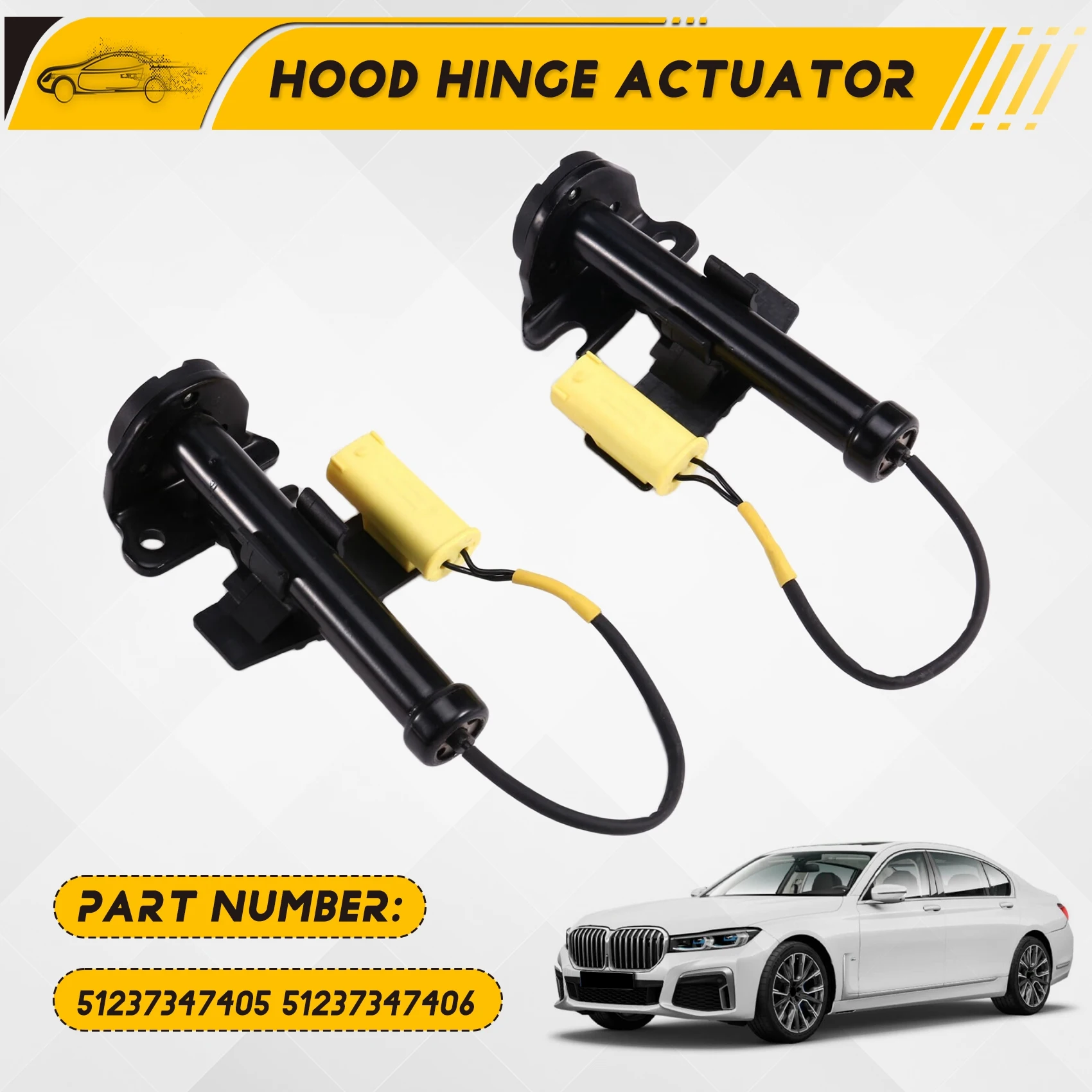 

AT92-Для BMW 7 серии G12 8 серии G15 G16 G14 M8 F92 F93 Совместимая 1 пара петель капота Номера детали 51237347405 5123734