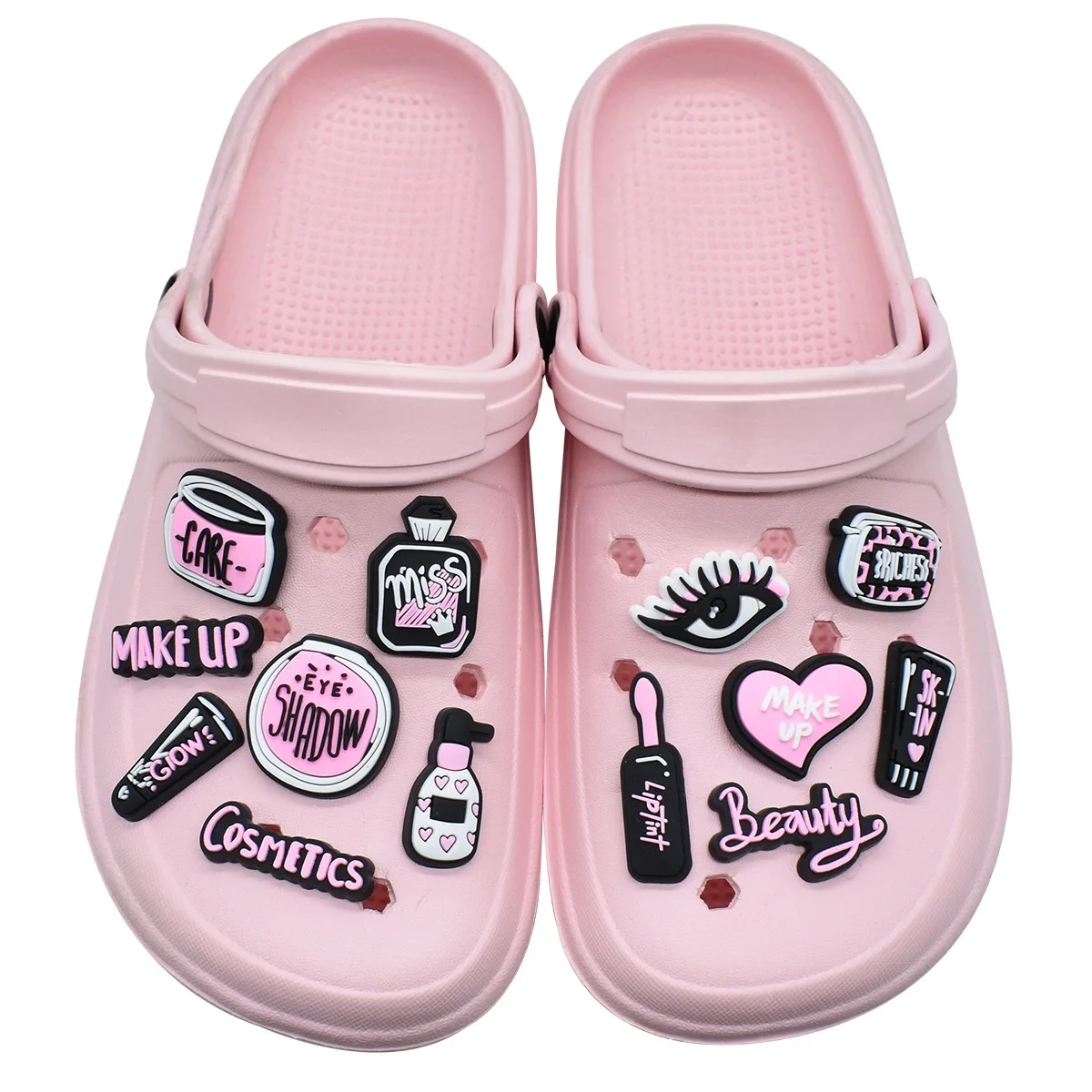 20-100pcs Makeup Supplies Pattern Shoe Buckle Accessories PVC DIY Sandal Shoes Charms Clogs Pins Decor Kids Woman Party Gift