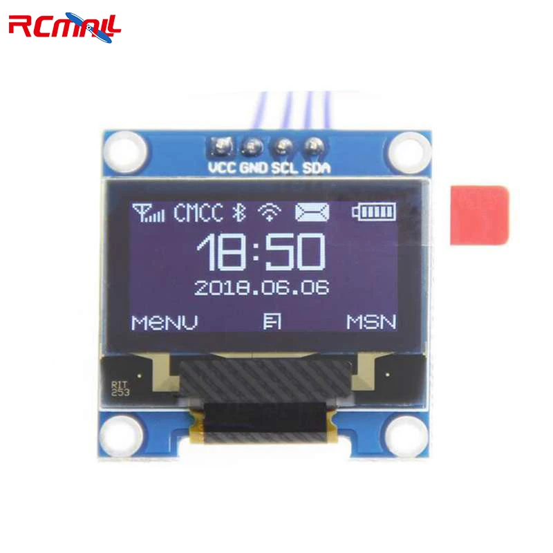 0.96 Inch OLED Display Module IIC I2C Serial Port 128x64 LCD Screen Blue/White/Yellow&Blue for Arduino STM32 Raspberry Pi 51