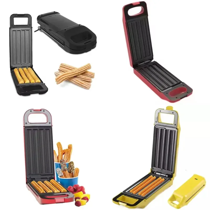 700W Fritters Maker Non-Stick Dessert Snack Machine Makes 4 Easy Clean Fresh Healthy Spanish Donuts Oil-Free Fried