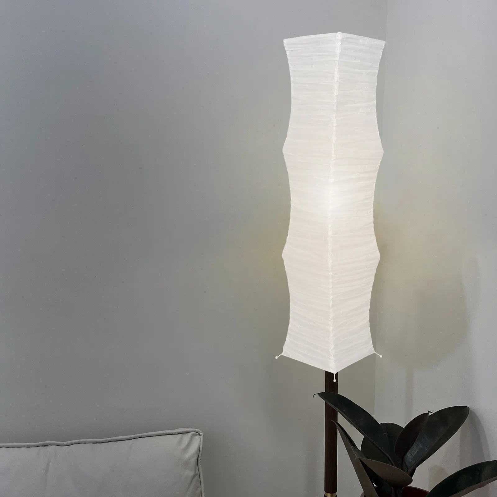 Japanese Paper Floor Lamp Shade Foldable Replacement Soft Light Diffuser for Living Room Bedroom Office Modern Minimalist Paper