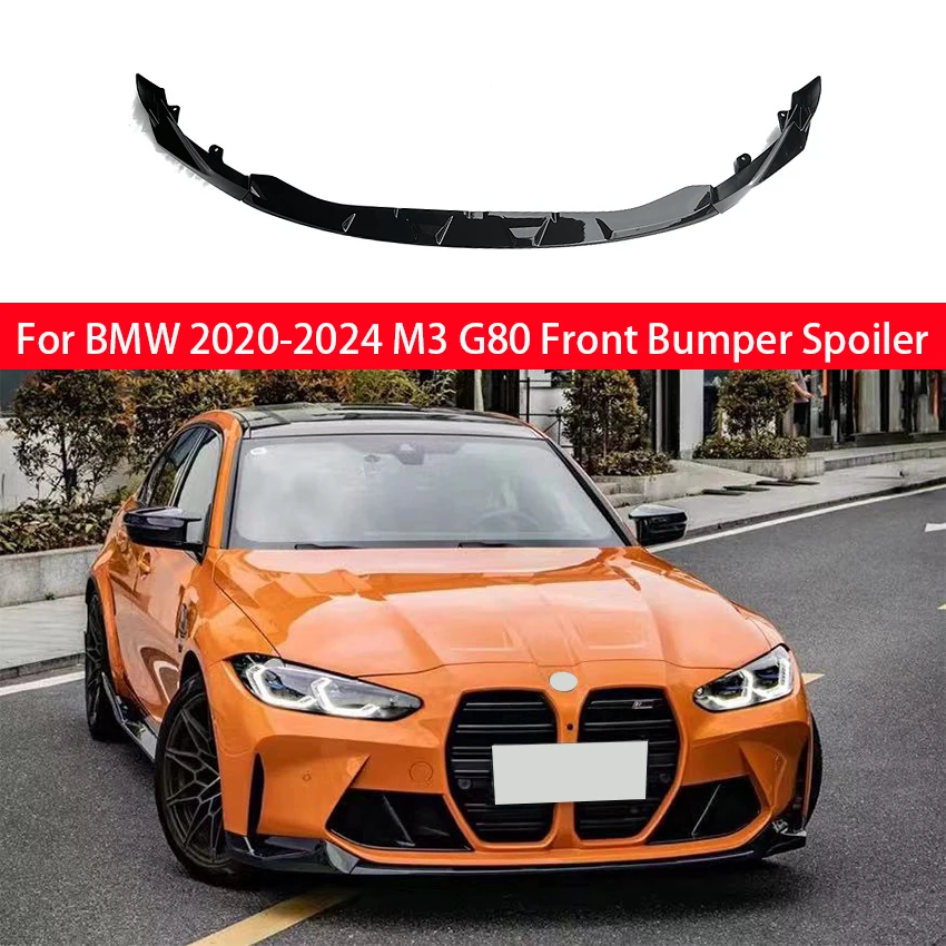 ل BMW M3 G80 المصد الأمامي سبويلر سيارة الجبهة حافة مصد السيارة المفسد الفاصل اكسسوارات الكسوة 2020 2021 2022 2023 2024