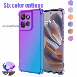 Shockproof Gradient Silicone TPU Case For Motorola Edge 60 50 Neo 40 Pro 30 Fusion 5G 2024 Protective Cover Coque Capa Fundas