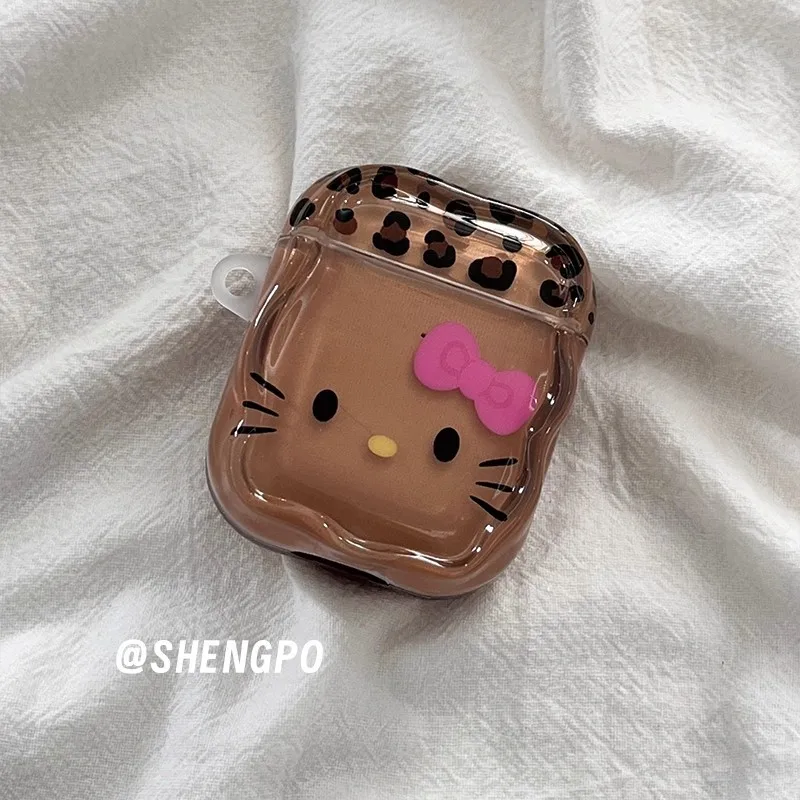 سانريو مرحبا كيتي Airpods4 Airpods1 2Pro2 مناسبة سماعة الرأس غطاء سماعة الاذن سماعة لاسلكية تعمل بالبلوتوث حقيبة سماعة الاذن هدية لفتاة #3