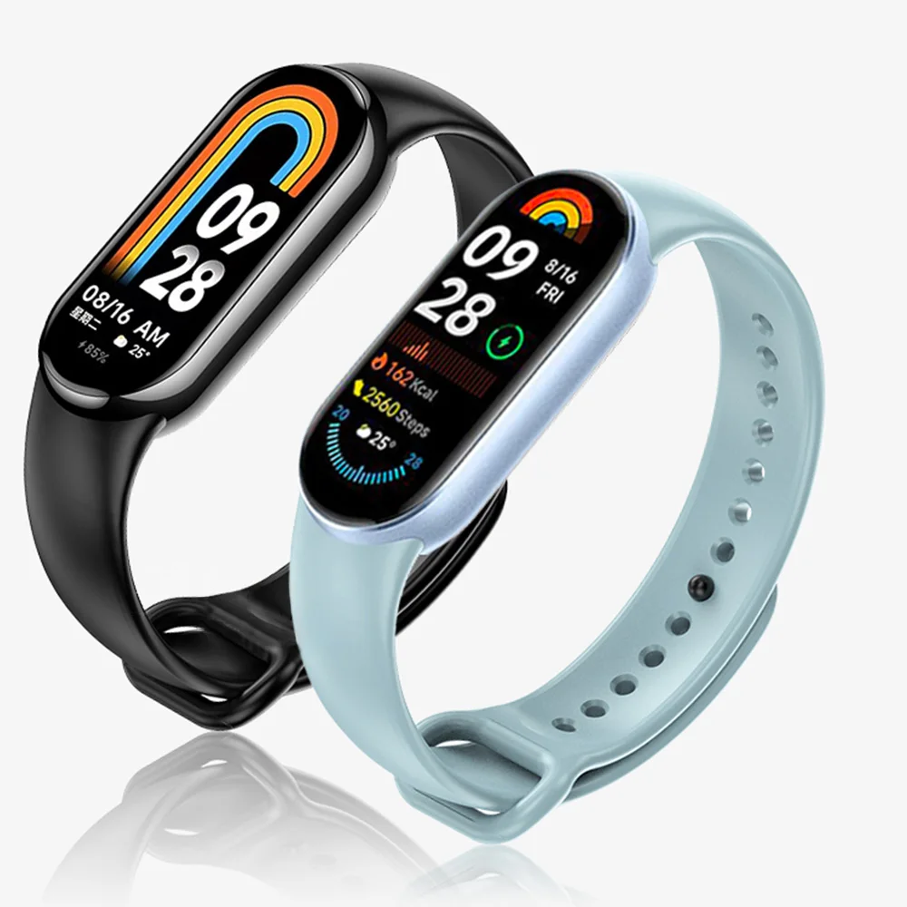 حزام ساعة رياضي لـ Xiaomi Smart Band 10 NFC حزام بديل miband10 سوار مقاوم للماء من السيليكون mi band 9/8 ملحقات