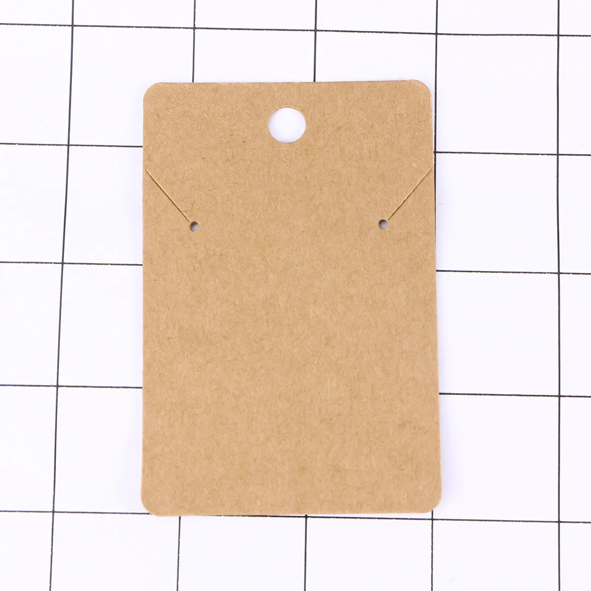200Pcs Kraft Paper Jewelry Cards Thick Earring Necklace Display Holder Solid Paper Pre-Cut Holes for Ear Studs Pack