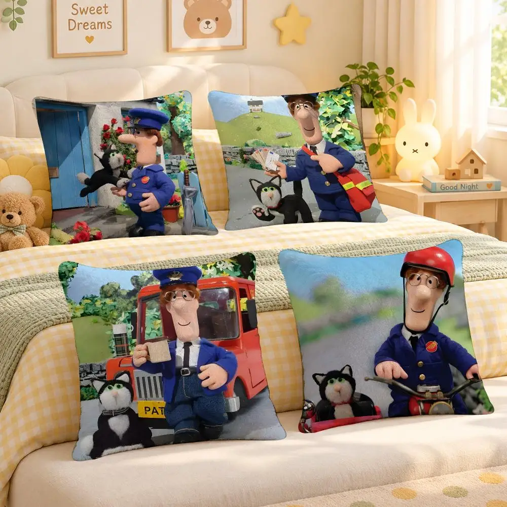 Series Postman Pat Classic Cushion Cover Personalized Soft Plush Pillow Living Room Home Sofa Bedroom Office Car Cushion