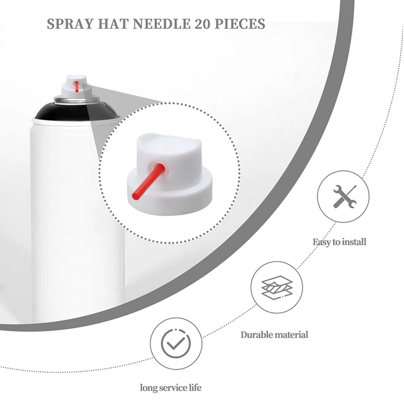 Capuchons de peinture en aérosol adaptés aux canettes femelles, capuchon illac, buse de pulvérisation, buses de peinture en aérosol, embouts de peinture en aérosol, tube fin rouge, paquet de 20, 75 PRV