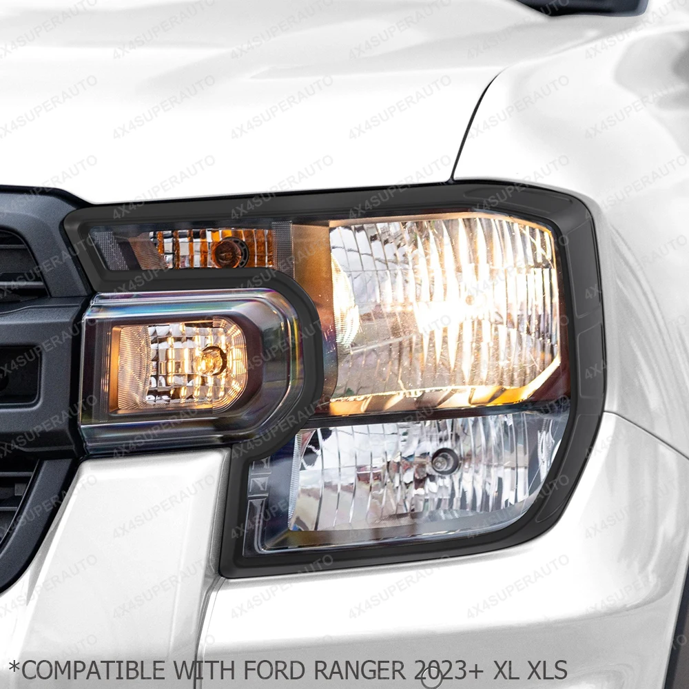 Cubierta protectora de faros delanteros LED para FORD RANGER 2022 2023 T9 Next Gen WILDTRAK SPORT XLT XL XLS