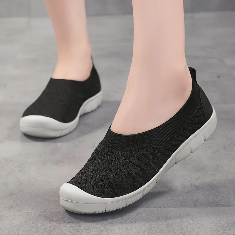 Women Casual Shoes Female Slip-on Shoes Four Seasons Breathable Non-slip Comfortable Outdoor Ladies Walking Sneakers Size 35-42