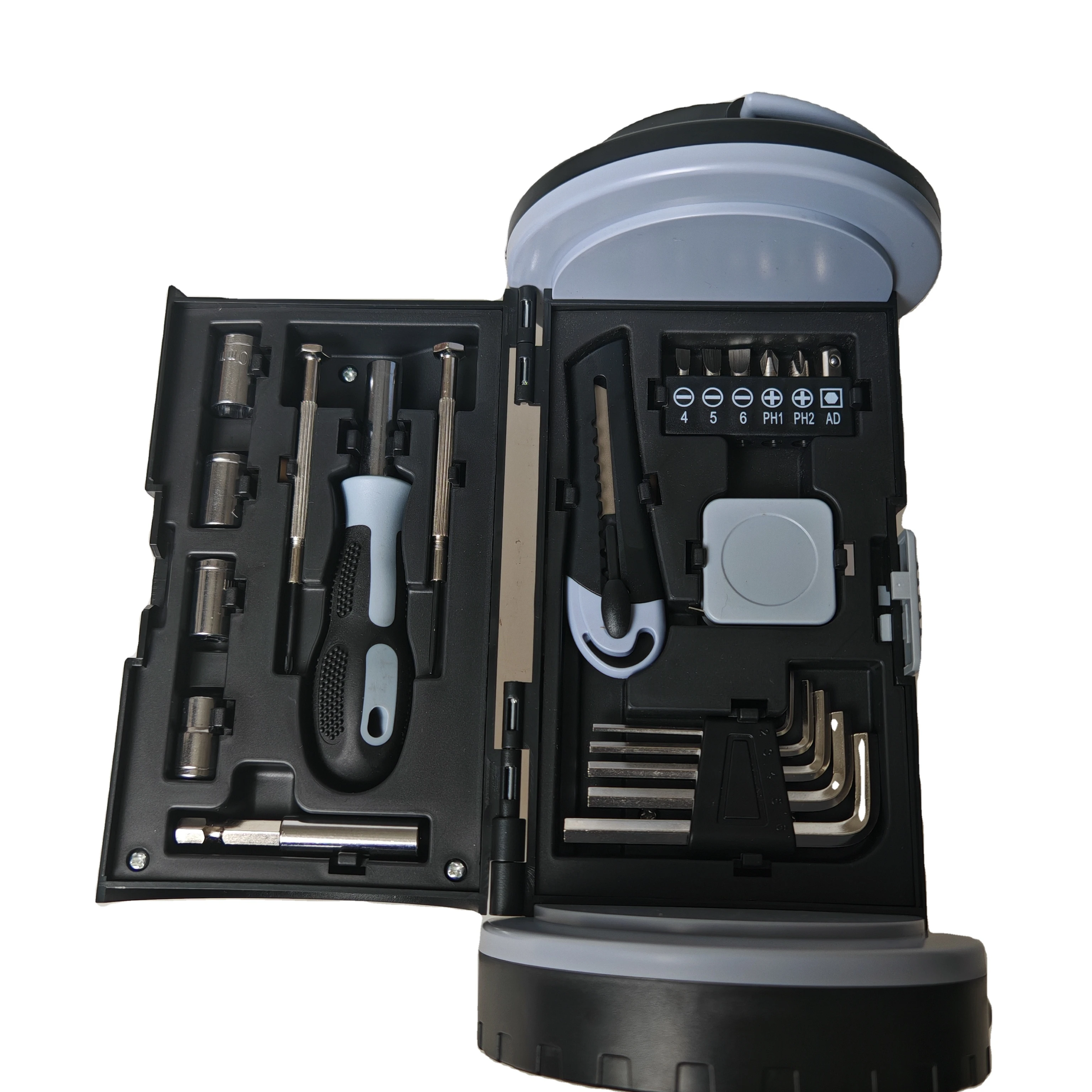 

New 21pcs Tool Set with Flashlight Hand Tool Kit with Light Emitting Diode Lights