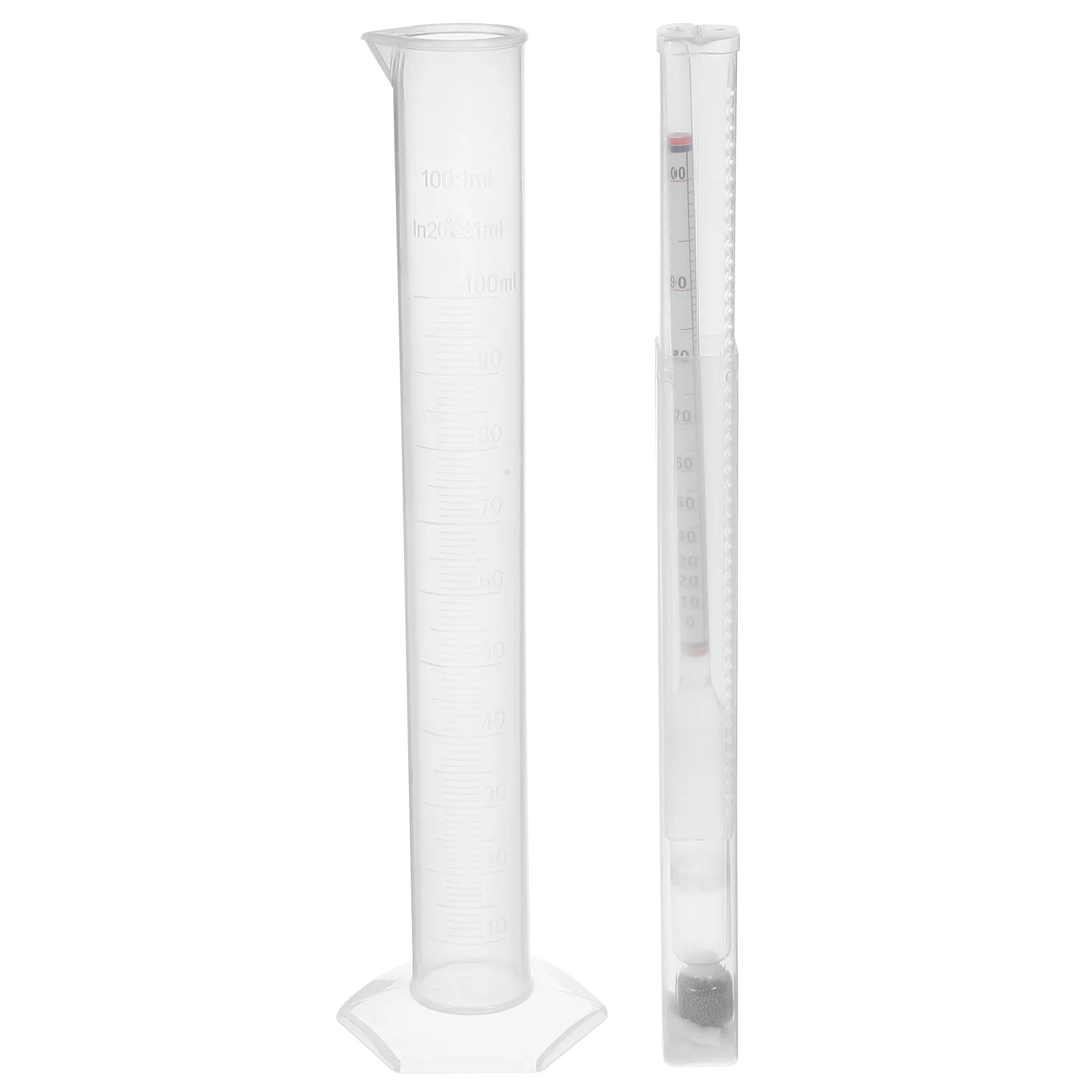 

1 set Alcohol Hydrometer Kit Plastic Test Jar For Specific Gravity Measurement Wine Beer Brewing Scale Density Tester