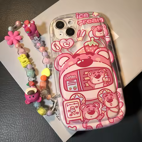 Strawberry Bear Tpu Case For Samsung S22 S21 Ultra S23 Plus Galaxy A54 A13 A34 A14 A22 A52 A32 A12 A30 A50 A20S A51 A23 Cover