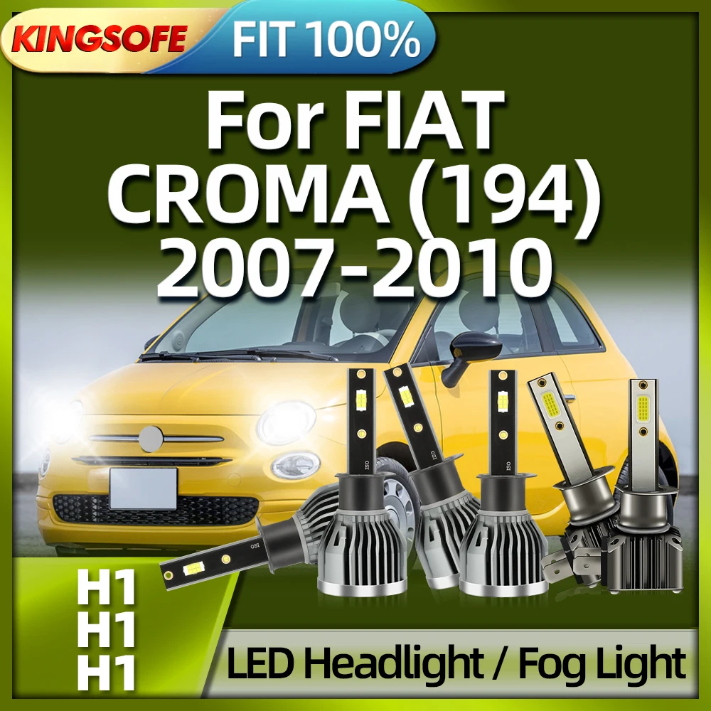 

Roadsun LED Headlight H1 Bulb 110W 26000LM Car Fog Light 6000K Headlamp For FIAT CROMA (194) 2007 2008 2009 2010