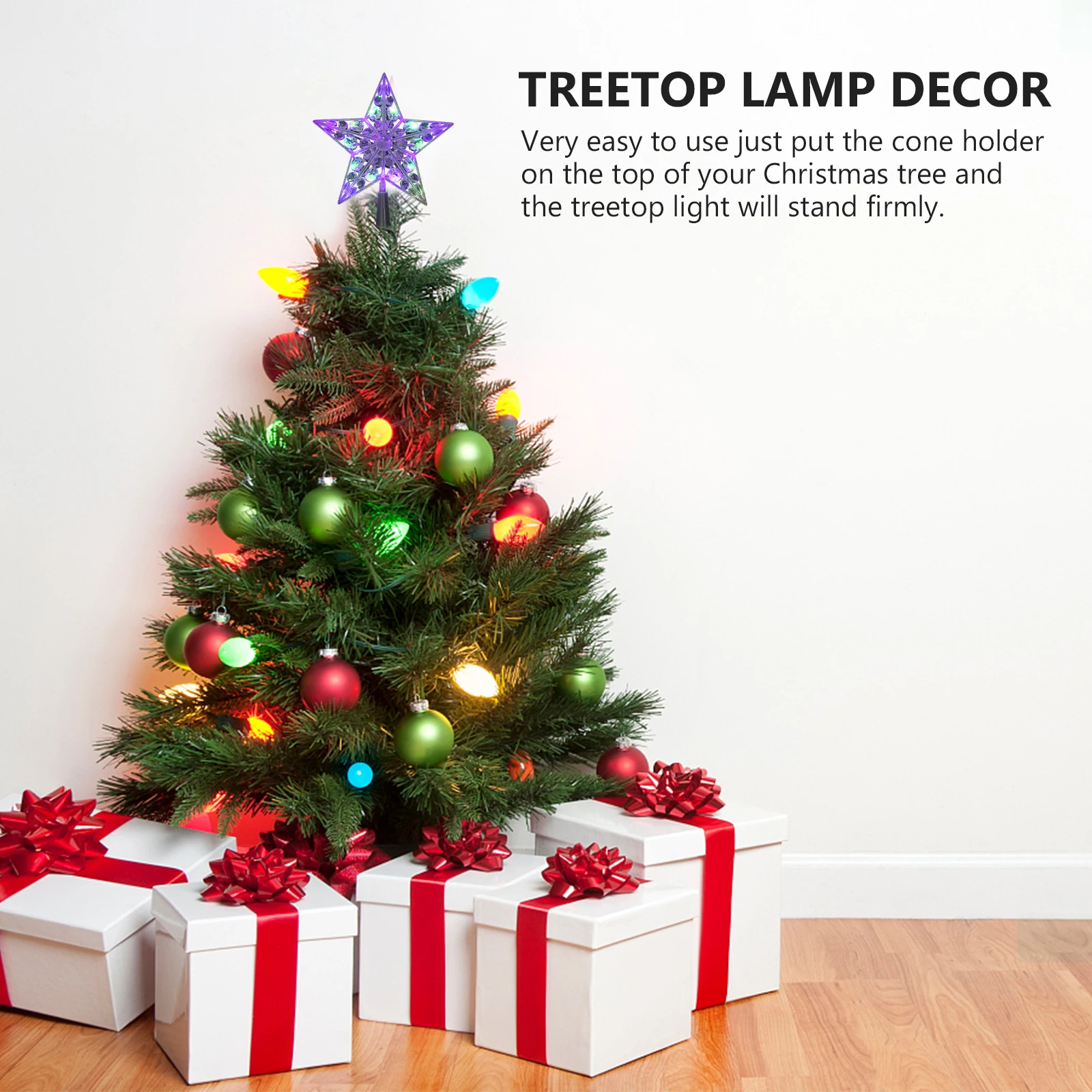

Christmas Tree Small Star Topper Jesus Lighted Toppers Xmas Ornaments