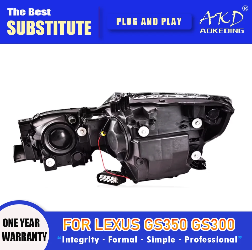 AKD Head Lamp for Lexus GS GS350 LED Headlight 2004-2011 Headlights GS GS300 DRL Turn Signal High Beam Angel Eye Projector Lens