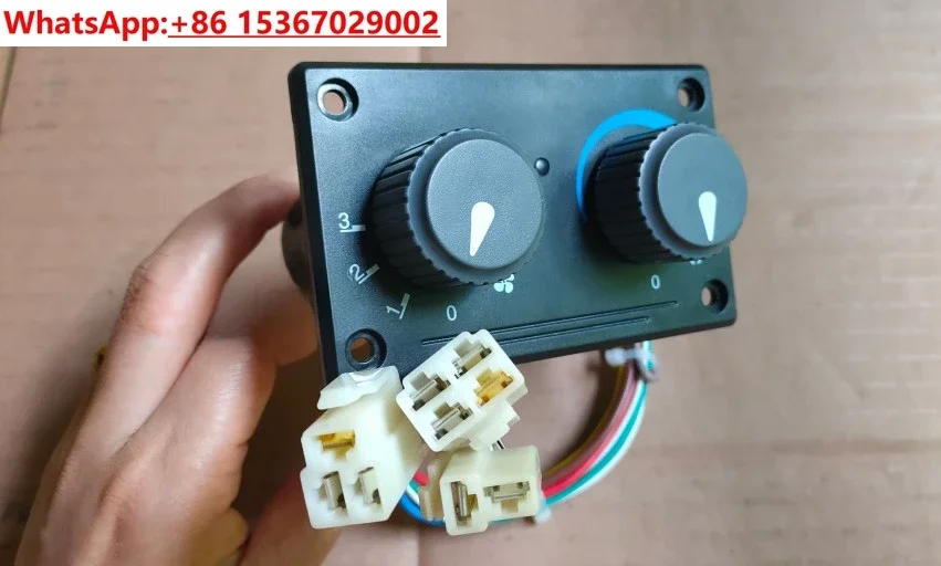 Harvester air conditioner control panel, Kobelco Rhino Xinyuan rubber wheel excavator wheel digging switch