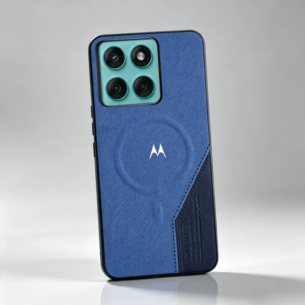 Business Woven Texture Magnetic Phone Case for Moto Signature Edge 70 Max Pro Fusion+ G87 G77 G67 G57 G47 Power Shockproof Cover