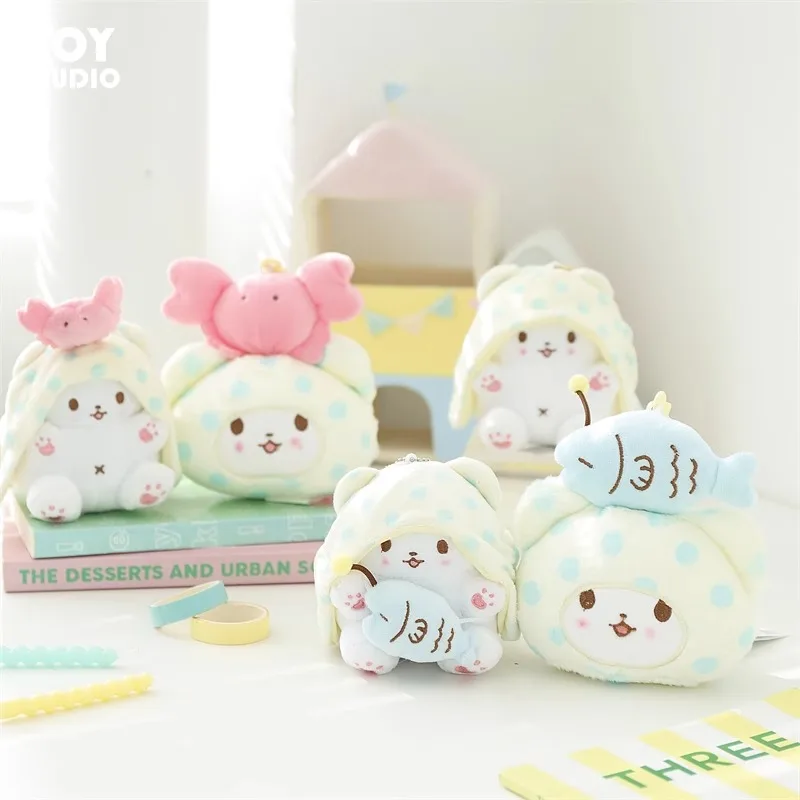 Echte Sanrio Marumofubiyori Bär Cinnamoroll Plüsch Spielzeug Schlüsselbund Kawaii Kleine Anhänger Schlüsselring Kinder Stofftiere Geburtstag Geschenke – Detail 13