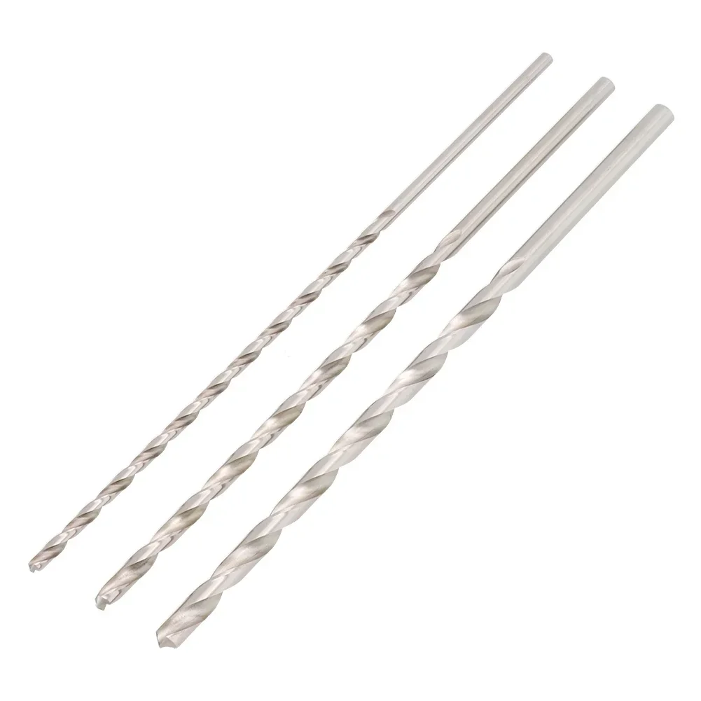 

3 Piece HSS Steel Wood Drill Set with Spiral Cutting Edges for Clean and Accurate Holes Diameter 6 8 10mm x 300mm
