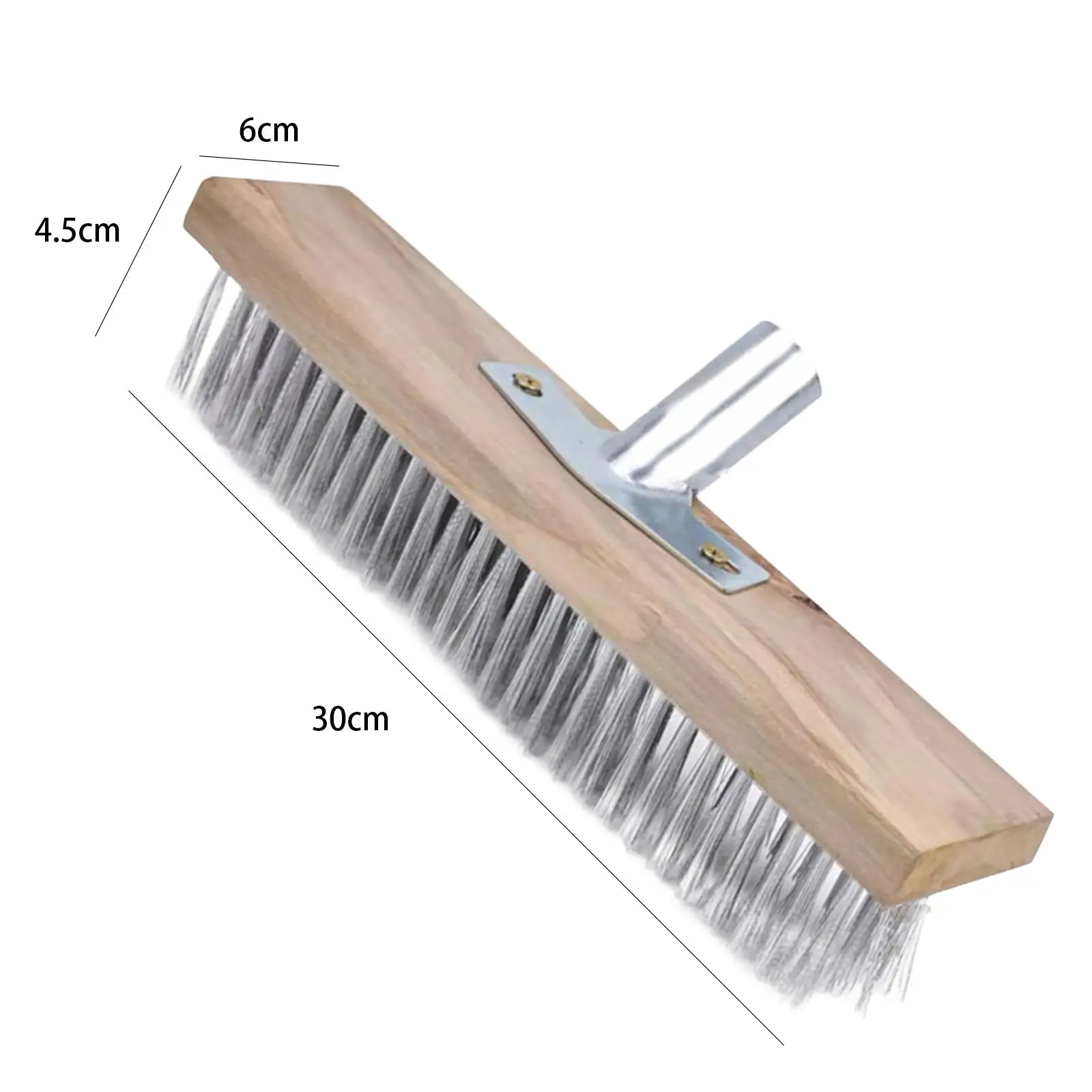 Stainless Steel Wire Floor Brush To Remove Moss Iron Floor Brush Hard Bristle Long Handle Cleaning Floor Brush Scrub Brush Head