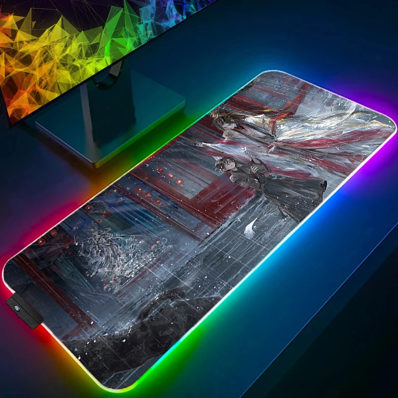 

Rubber LED PC HD Print Mousepad Gamer Gaming Mouse Pads Tian Guan Ci Fu Desktop Keyboard Pad RGB Computer Laptop Anime Table Mat