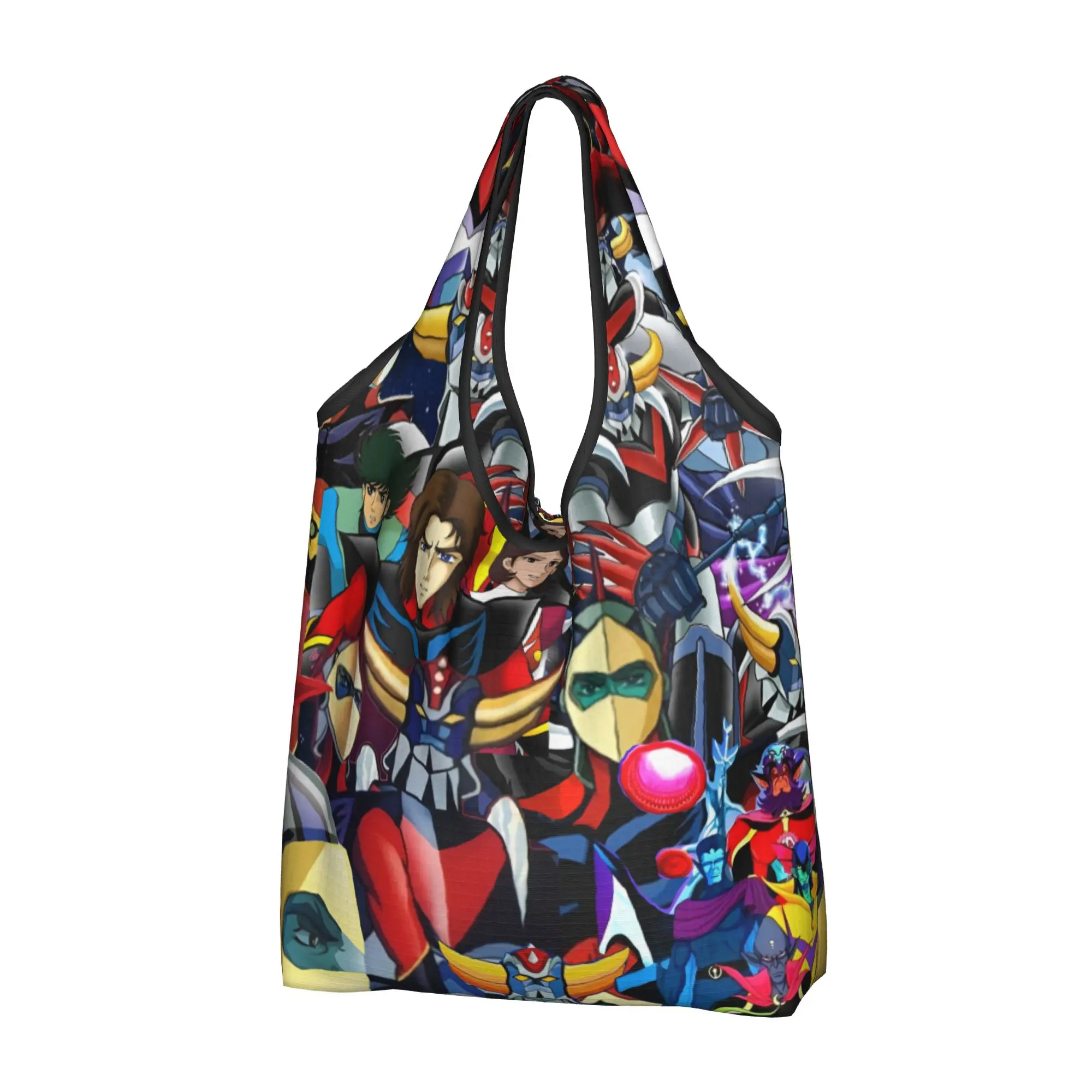 Cute Print Comic G-Grendizeres Manga Tote Shopping Bags Portable Shopper Shoulder Manga Handbag