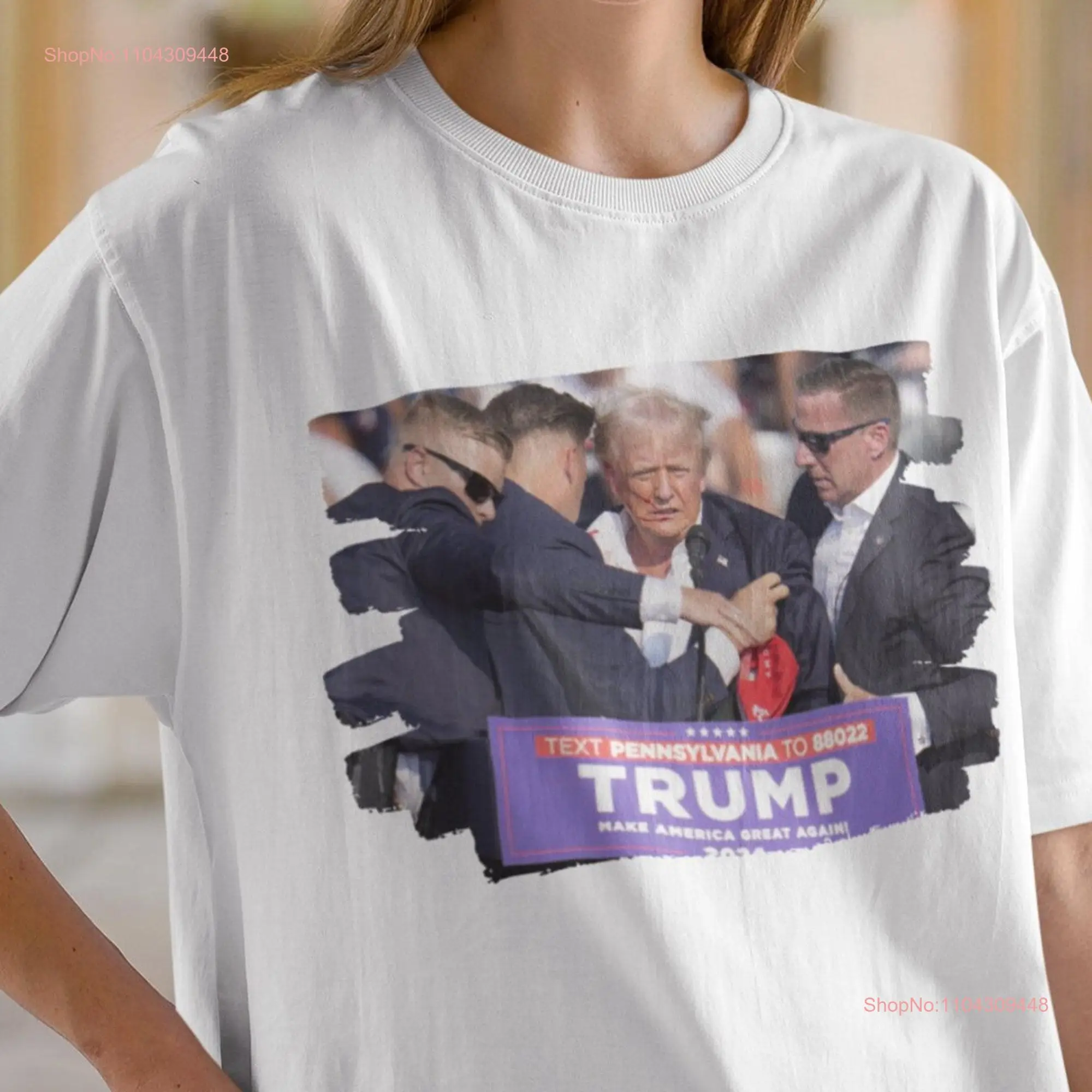 2024 Trump T Shirt Shooting Assassination Summer Fight For America PA long or short sleeves