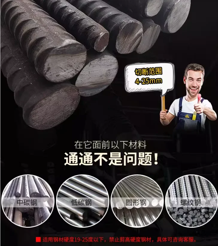 Hydraulic Steel Bar Cutting and Bending Machine Hydraulic Steel Bar Scissors Electric Rebar Cutter Hearing Pliers Cutter