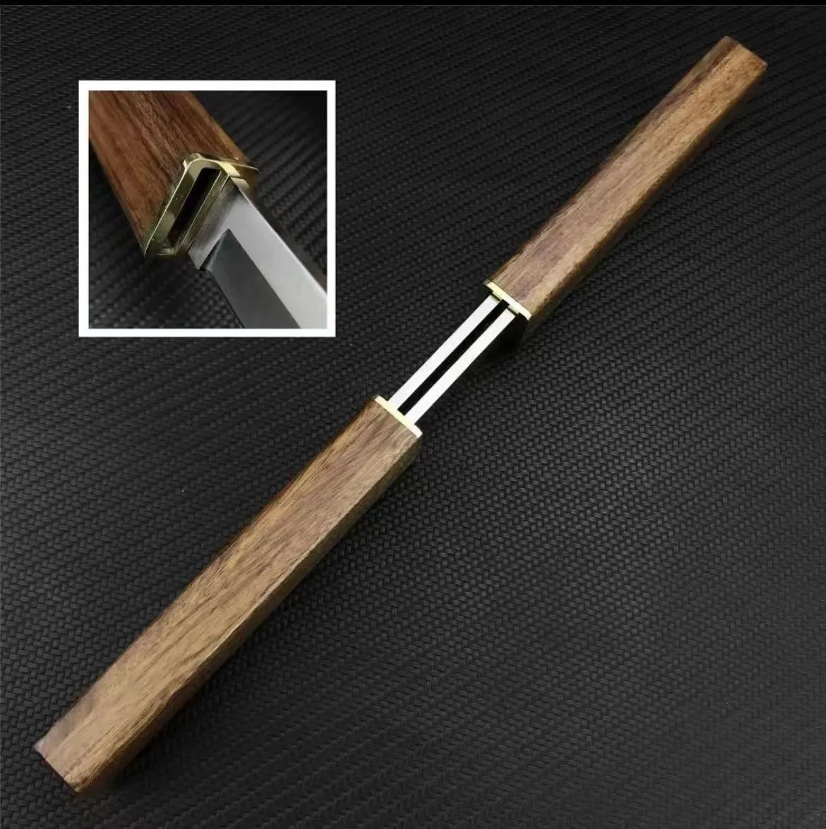 Sun Moon Double Blade House together D2 Wooden Handle small Straight knife Outdoor Knife Hunting knife emergency rescue fruit kn