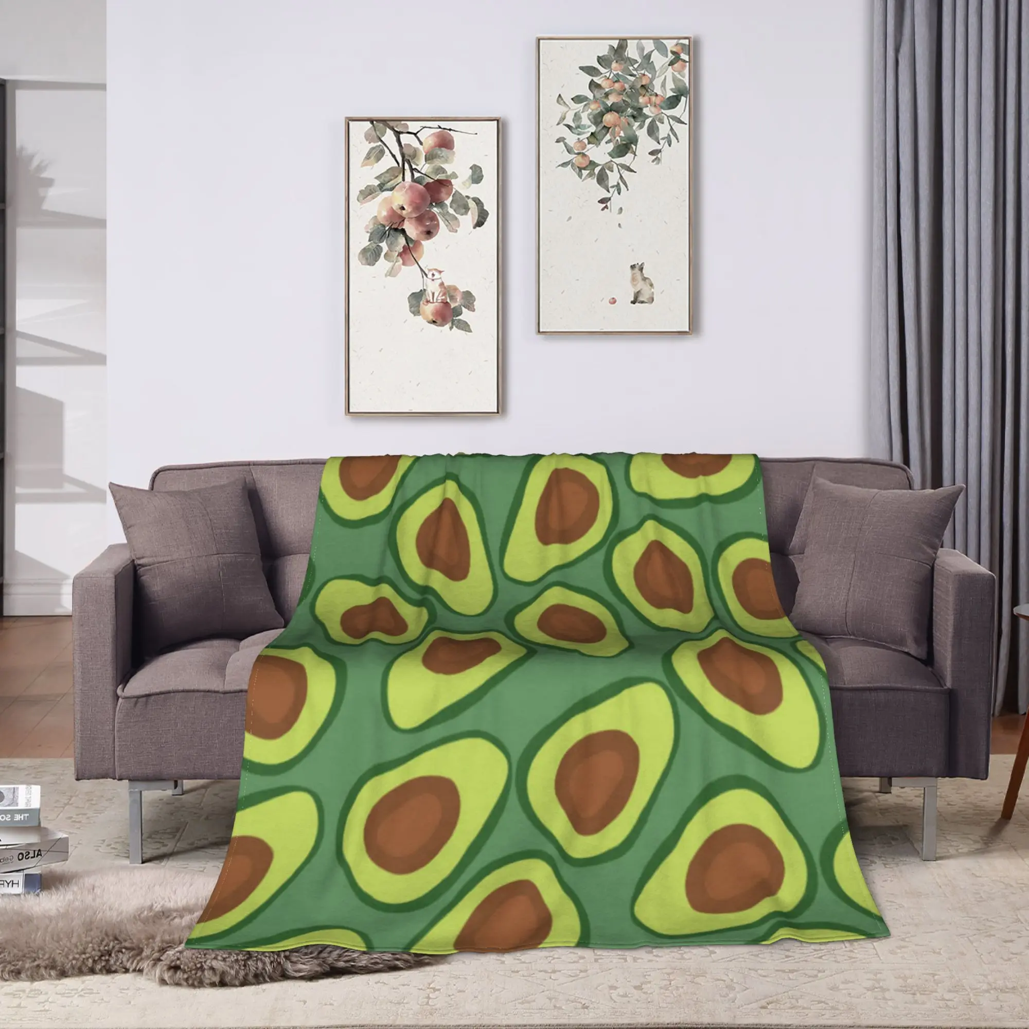 Cute Fruit Vegetable Blanket Quality Soft  Throw Blanket Spring Child Living Room Street Trend Bedspread