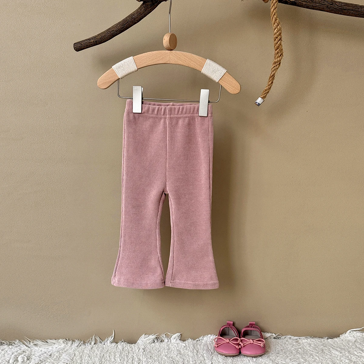 0-3Y Baby Pant Girls Solid Color Bell Bottom Pants Kids Elasticity Loose Pants Newborn Baby Stretch Trousers
