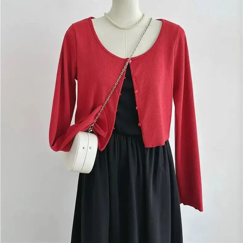 Elegant camisole dress+cardigan 2024 autumn collection new fashionable and gentle style two-piece set