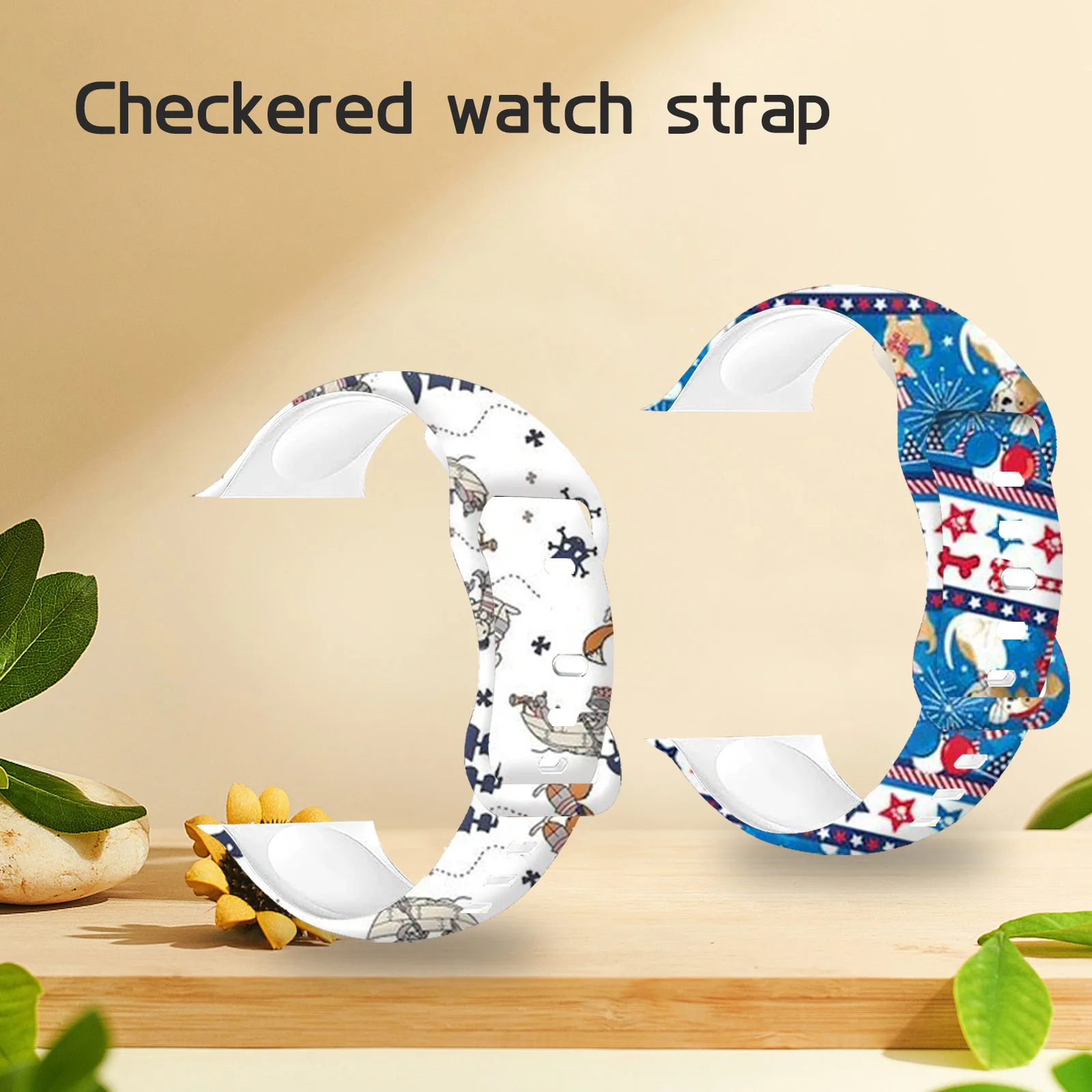 Ремешок с принтом «Счастливые животные» для Apple Watch 46 мм, 45 мм, 42 мм, 40 мм, сменный браслет для iWatch 11 10 9 8 7 Band