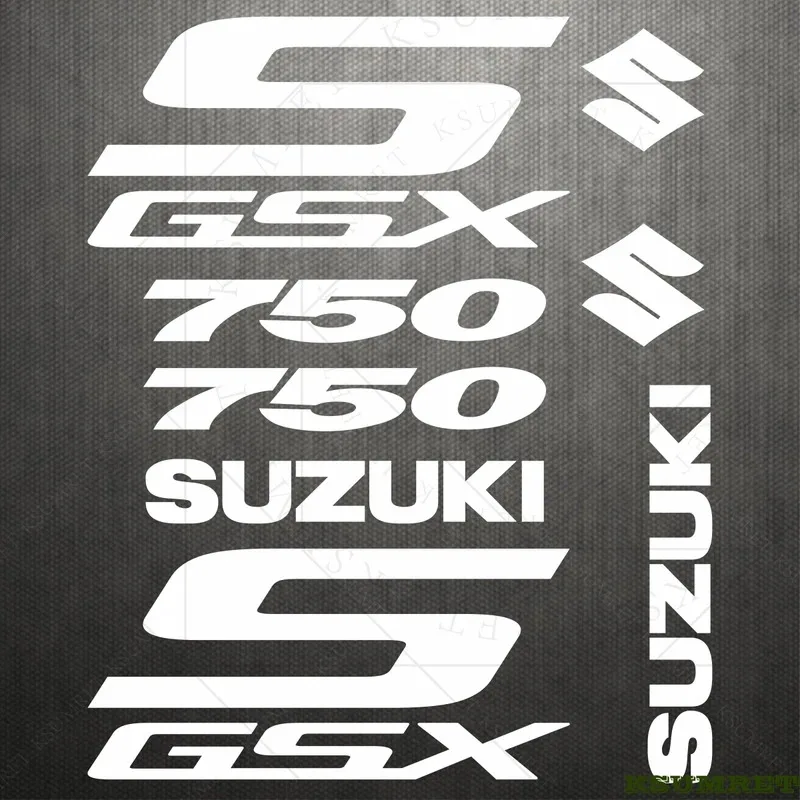 

Vinyl Suzuki GSXS 750 Motorcycle Sticker Decal Logo Set Helmet Kit Emblem