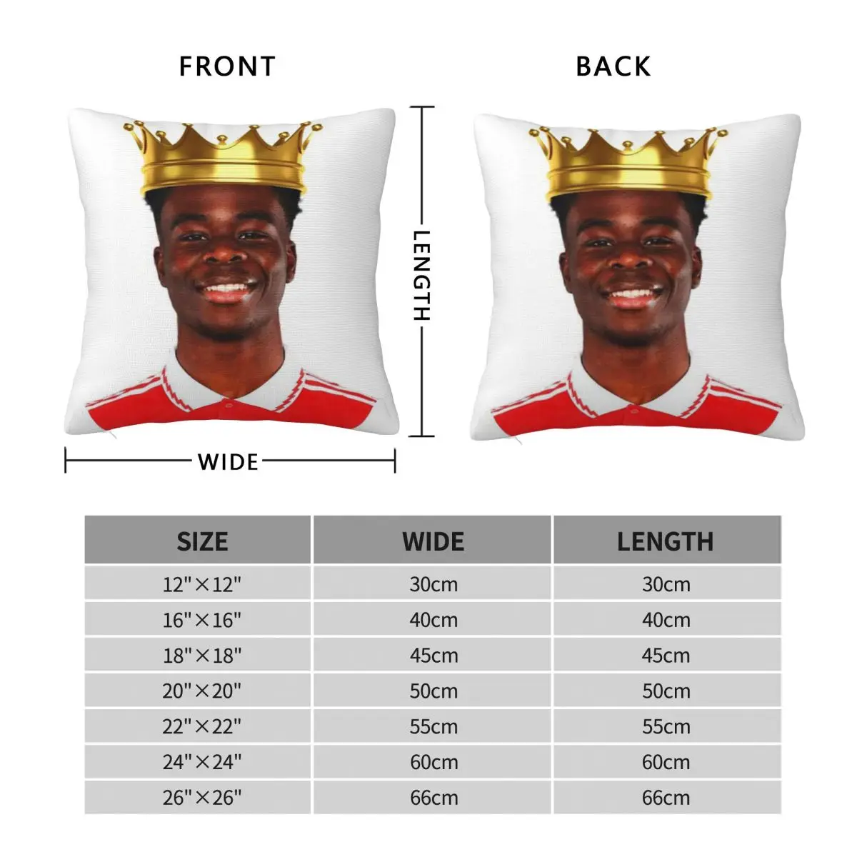 King Bukayo Saka A Pillow Case