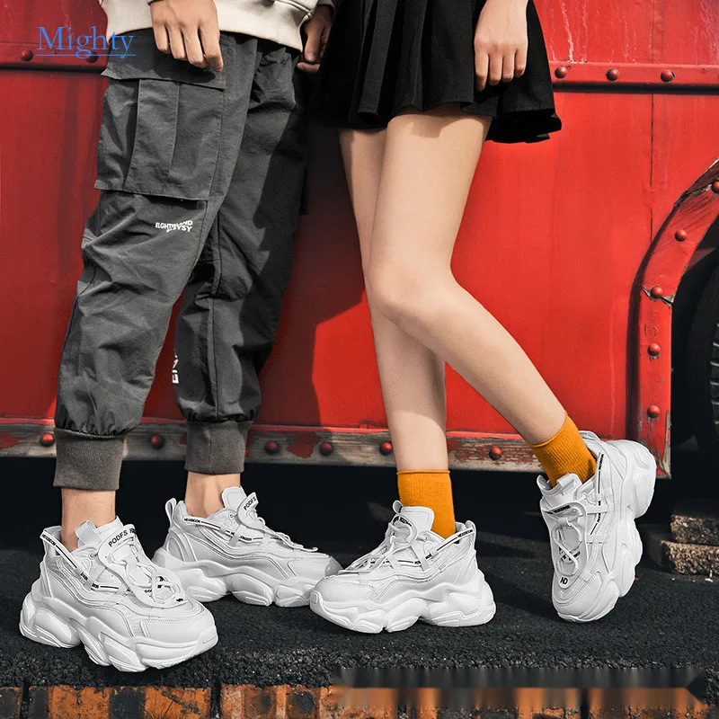 

Thick-soled Height-up Daddy Shoes Men 2024 Autumn and Winter Burst Lovers Couple Casual Sports Men's Basketball Tenis Sneakers