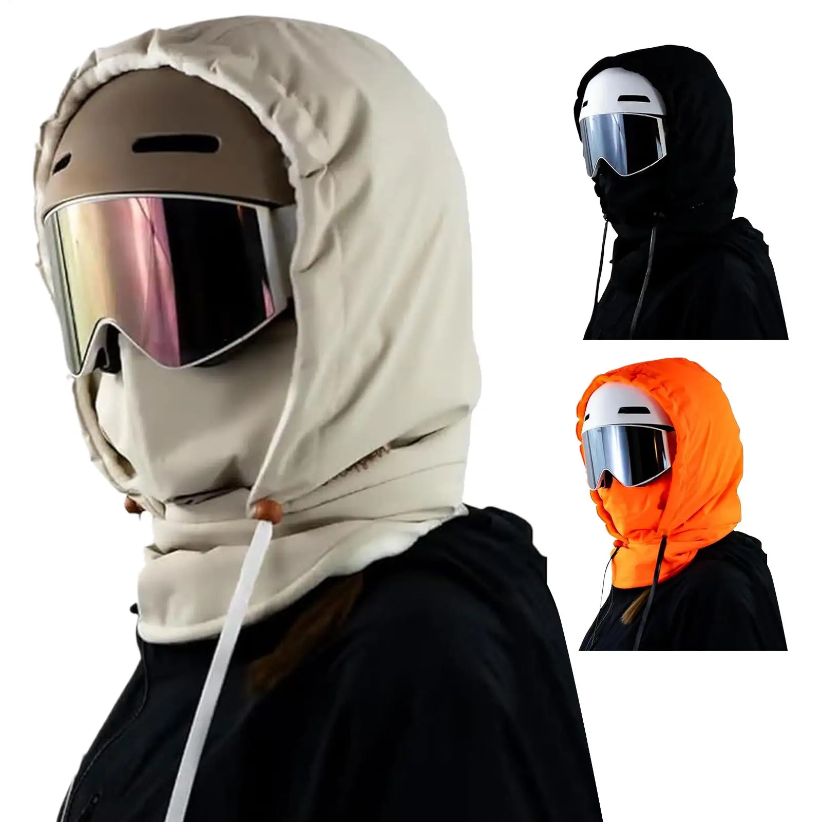 

Ski Hood Fleece Breathable Windproof Waterproof Warm Headwear Winter Hood Hat For Cycling Dust Outdoor Work Hiking Skiing Snow