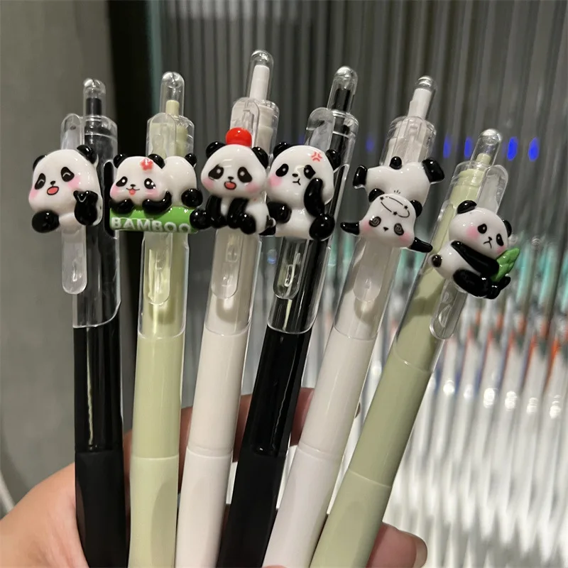 Kawaii Panda Gel Pen School Kantoorbenodigdheden Geschenk 0.5Mm Zwarte Inkt Terug Naar School Schattig Briefpapier