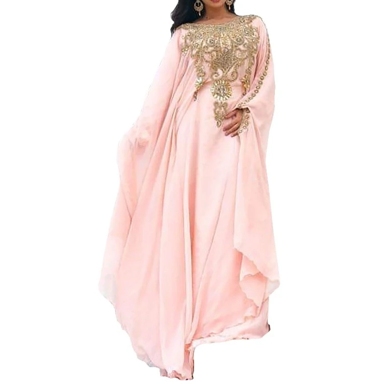 

Pink Ethnic Fashion Dubai Moroccan African Kaftan Farasha Abaya Fancy Dress