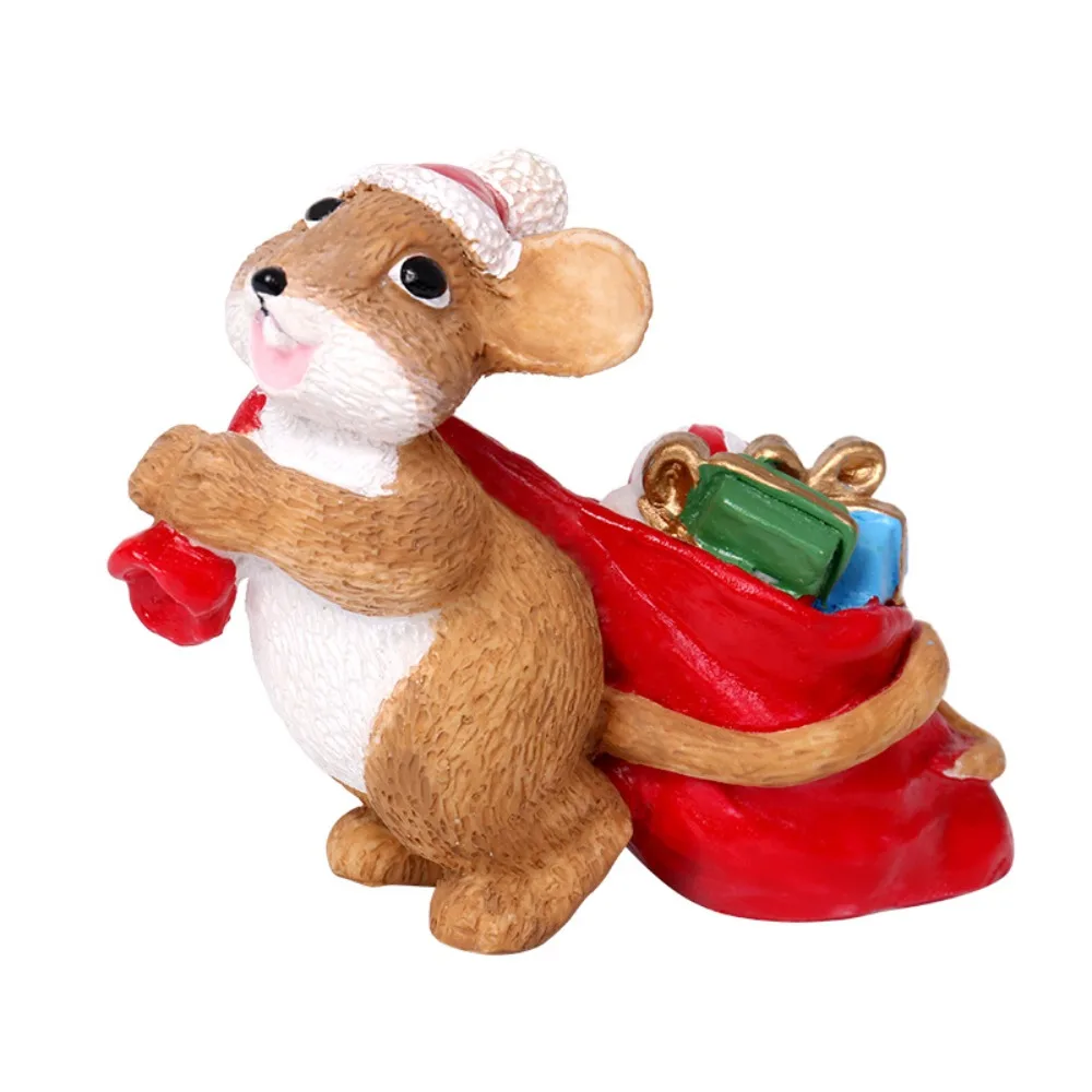 

Миниатюрные фигурки животных для рождественского ландшафта, украшения для DIY-декора, мультяшные персонажи