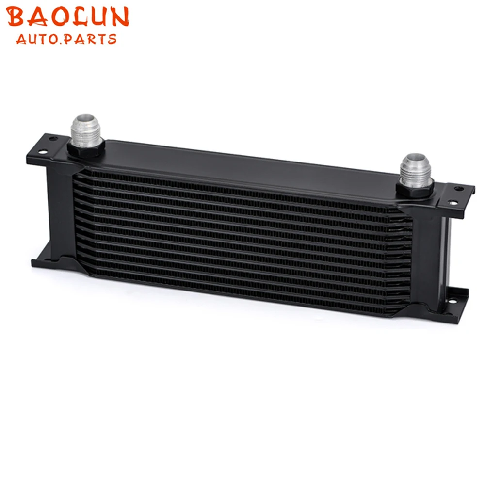 

BAOLUN Universal Aluminum 13 Row AN10 Universal Aluminum Engine Transmission Oil Cooler Kit Oil Cooler 13 Rows British Type