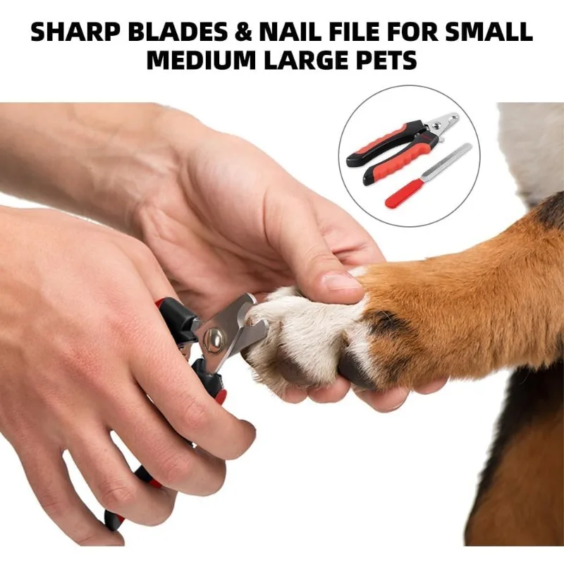 Stainless Steel Professional Pet Nail Clipper and Trimmer Safety Protection Device To Avoid Excessive Cutting Beauty Scissors