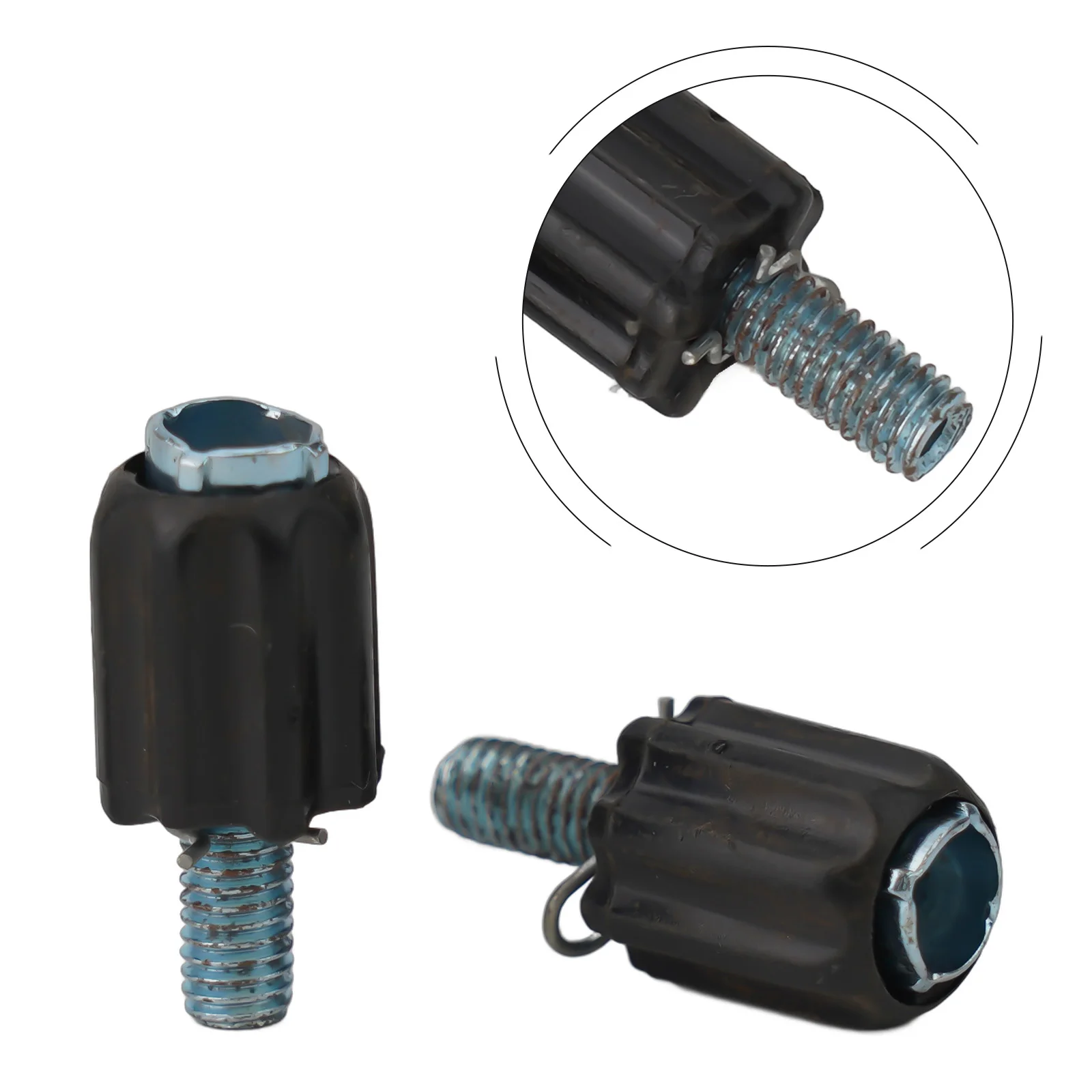 2pcs Mountain Bike Brake Adjust Screws 26x12mm M5 Threaded Downtube Derailleur Bolts Adjuster Bicycle Gear Cable Accessories