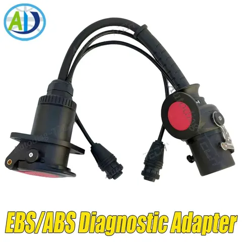 Диагностический адаптер EBS/ABS для прицепов, кабель ISO 7638, 7-контактный и 9-контактный диагностический разъем для тяжелых грузовиков, совместимый с WDI
