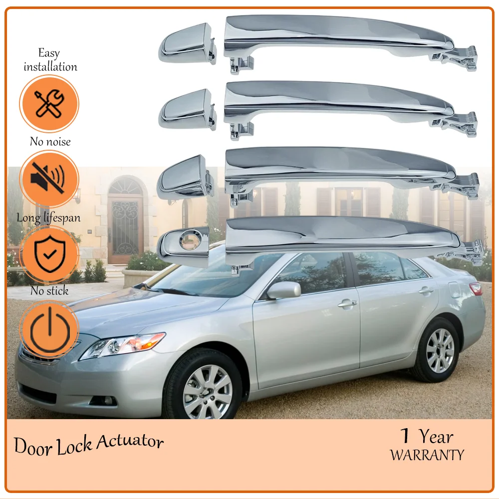 

4Pcs Silver Chrome Exterior Door Handle for Toyota Camry 2007-2011 Highlander 2008-2013 oem 69210-0N010,69210-58010,69211-35080