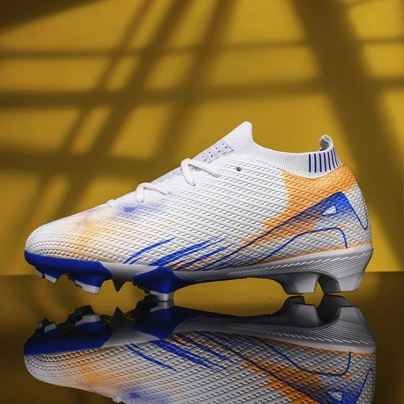 

Новые мужские нескользящие футбольные бутсы со средним верхом, футбольные бутсы, бутсы, кроссовки для футзала, высококачественные матчи для дома, хит продаж FG/TF