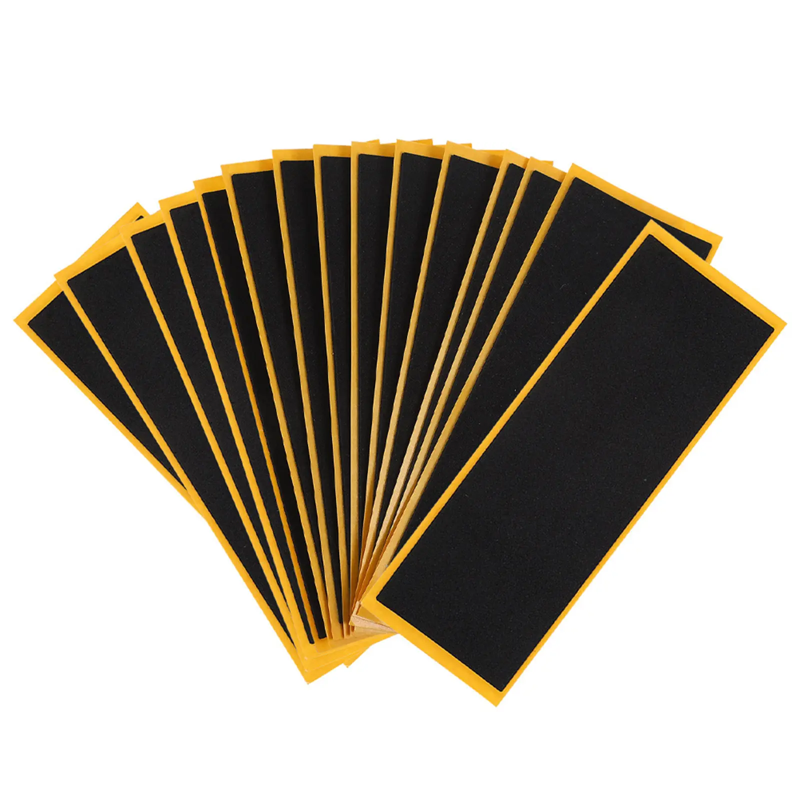 15Pcs Fingerboard Stickers Black Foams Tape Non-Slip Texture High-Quality Craftsmanship Fits Mini Skateboards Securely