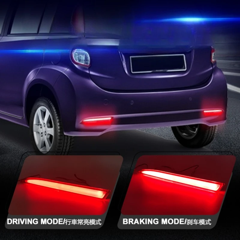 

Для PERODUA MYVI 2011 Малайзия 2 шт. Автомобильный светодиодный фонарь заднего бампера, отражатель стоп-сигнала DRL12V, дневной свет, задний противотуманный фонарь